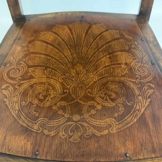Antique Edwardian ‘pressed back’ rocking chair – Wood (photo 7 of 14)