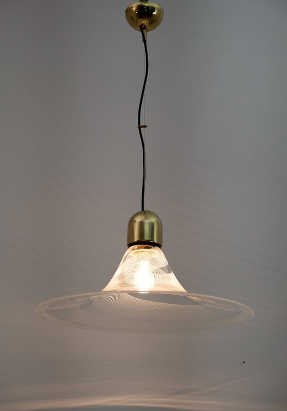 Image 1 of Lampada a sospensione in vetro di Murano a spirale, anni '70, metà del secolo scorso