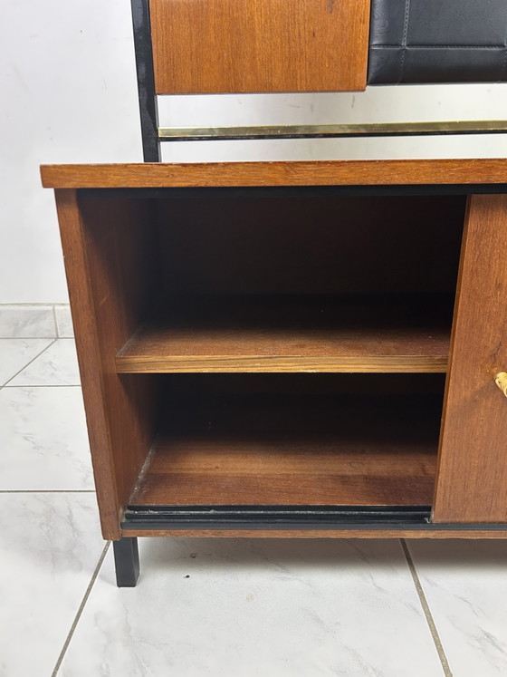 Image 1 of Vintage mid century modern hal kapstok met spiegel