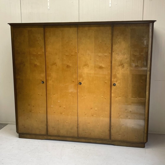 Image 1 of Vintage mid-century 4-door gloss wardrobe, demountable