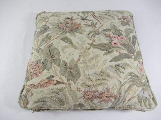 Vintage Ercol hummingbird and flower design set of four small scatter cushions