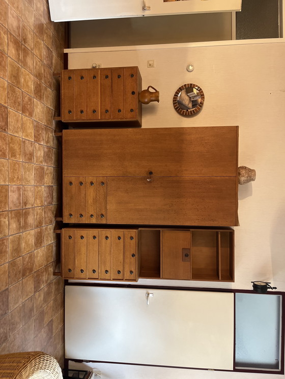 Image 1 of Vintage kastenset van teak fineer