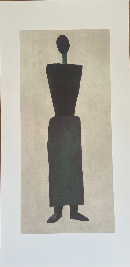 Kasimir Malevich (1878-1935), Vrouwenfiguur, Gedrukt in België