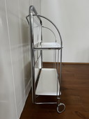 Midcentury Dinett Serving Cart by Bremshey White