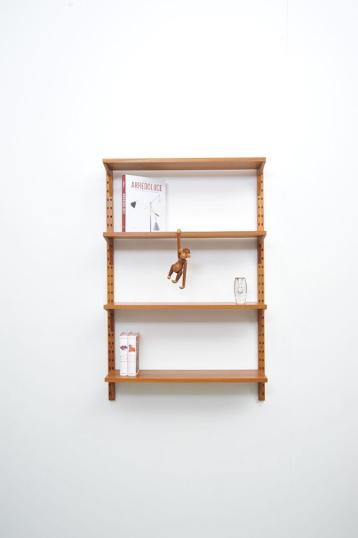 "Royal System" wall shelf made of teak by Poul Cadovius for CADO (1950s)