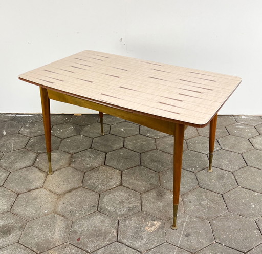 Uitschuifbare in en hoogte verstelbare eettafel, 1970’s