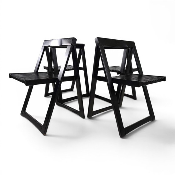 Image 1 of Set of 4 Aldo Jacobi Trieste Folding Chairs for Bazzani, 1960