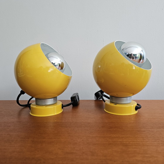 Image 1 of Set Of 2 Vintage Italian Table Lamps - Goffredo Reggiani For Lampadari Reggiani - Model "Despositato" - 1960s/70s