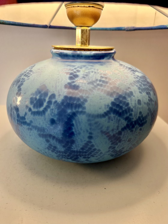 Image 1 of Lampada sferica Space Age di Scheurich - Ceramiche della Germania Ovest - realizzata con un vaso vintage riciclato