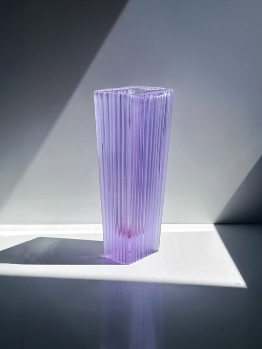 Vintage Vase Oldrich Lipa Alexandrite Glass Block Vase Mid - Century 60s Bohemia Czech Neodym Sklo Union Moser