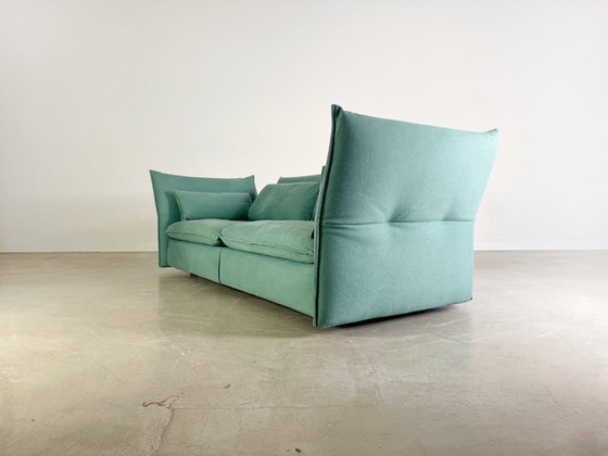 Image 1 of Original Vitra Mariposa three seater sofa turquoise design couch office