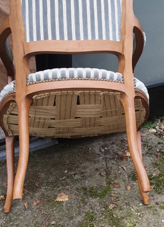 Louie Seize Fauteuil – Velvet, Wood (photo 5 of 6)