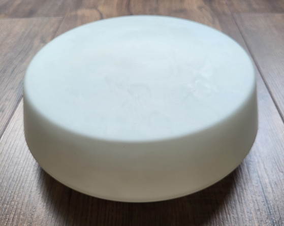 Image 1 of Vintage DKN Leuchte plafonniere large opaline glas wit uit de jaren '60.