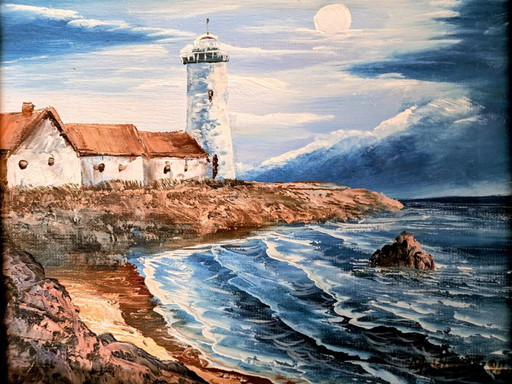 M.WILSON - Lighthouse - Artist's painting