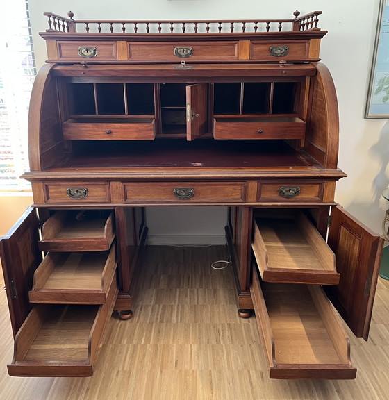Image 1 of Bureau Antiek cilinderbureau X1X eeuw