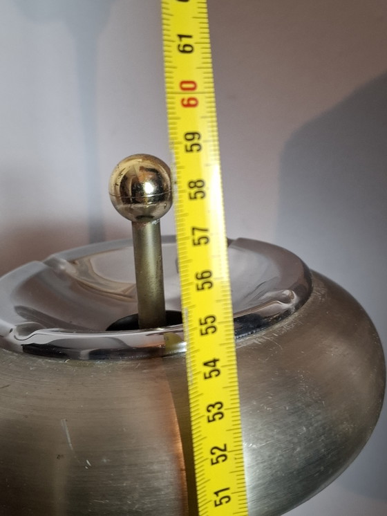 Image 1 of 1960s ashtray in Vienna straw and metal.