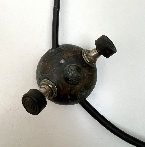 Image 1 of Poliarte Brutalistische italienische Stehleuchte aus Schmiedeeisen und farbigem Rohglas, 1960er Jahre