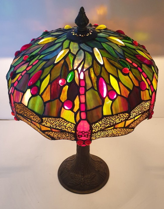 Image 1 of Tiffany table lamp 6 Dragonfly