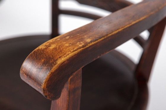 Poltrona vintage in legno anni '30 | Legno massello di faggio | Sedia Art Déco tedesca | Completamente (photo 4 of 10)