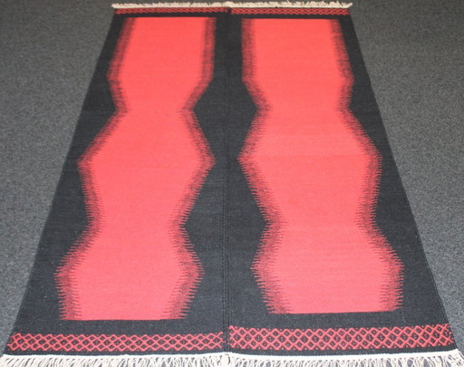 Hand-knotted modern kilim 110x200