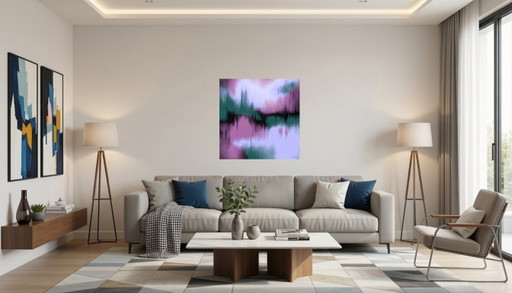 Pintura abstracta / Arte abstracto / (80x80 cm) – schilderijen tekeningen, Canvas