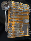 Vintage Silver-Plated 61-Piece Cutlery Set Haags Lofje