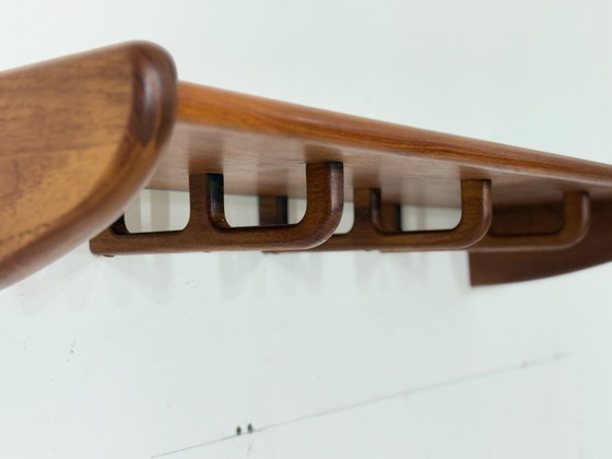 Image 1 of Porte-manteau/penderie mural en teck – Design Mid-Century