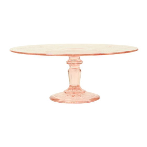 Image 1 of Vintage Roze Taartschaal Stermotief