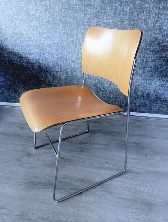 Image 1 of 6x David Rowland voor HOWE - 40/4 Sled-Base Side Chair