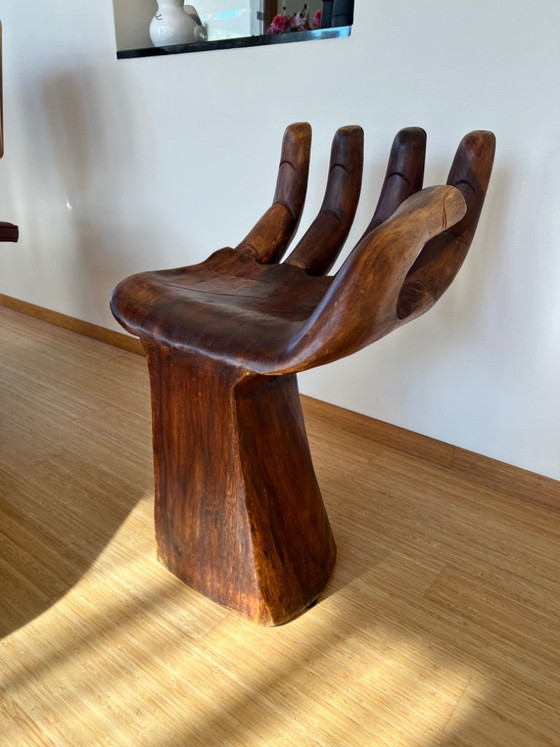 Pedro Friedeberg "Hand Chair" Design hand chair sculpture – Stools, Wood (photo 6 of 22)
