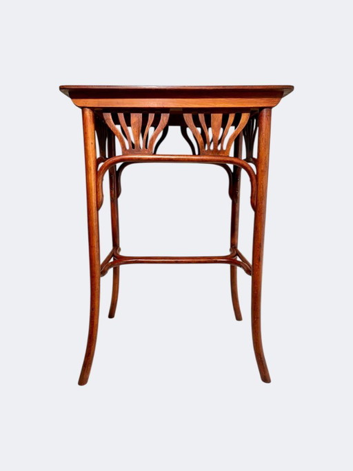 J & J Kohn Austria Beech Bentwood Side Table - Jacob and Josef Kohn Vienna Secession Occasional Table - Art Nouveau Accent Table