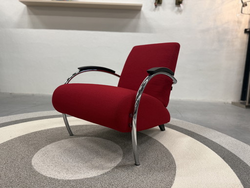 Poltrona Gelderland Lotus 5470 Vidar tessuto rosso