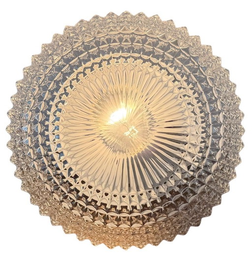 Applique murale ou plafonnier vintage en verre, années 1970 – wandlampen, Glass, Metal (photo 2 of 16)