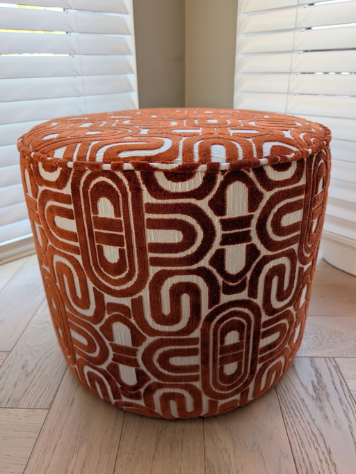 Lotus Pink Pouf Ø45 cm – hockers en poefs, Textile