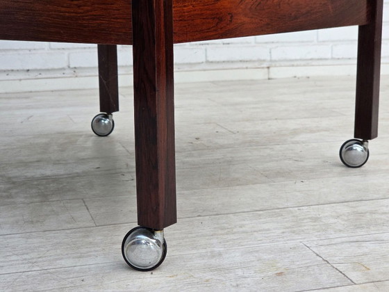 1970s, Danish design by Kristian Vedel. Side table model "Modus", teak wood. – Metal (photo 13 of 15)