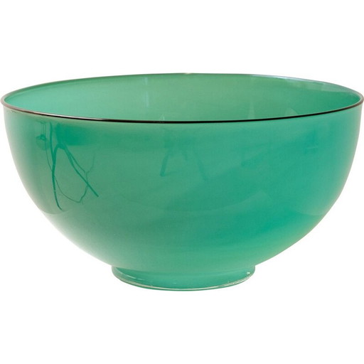 Vintage glass bowl by Baldwin & Guggisberg Nonfoux, 1991