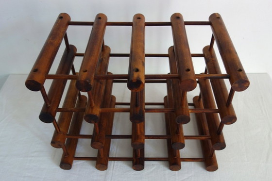 Image 1 of Vintage Nissen Langaa teak bottle rack, mid-20th century