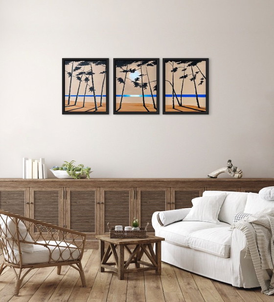 Acrylic Triptych 120x50 – Paintings & Drawings, Canvas (photo 8 of 16)