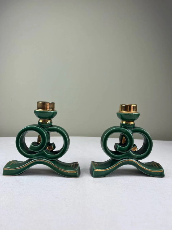 Keramik-Kerzenhalter aus den 1950er Jahren – Porcelain, Vintage (photo 9 of 15)