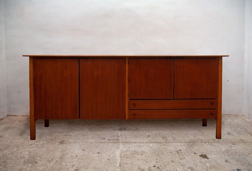 Large High Sideboard with Floating Top 1950s, Made in Denmark