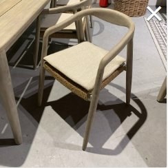 Image 1 of Castle Line Teak Grey garden table with garden chair (set of 8)