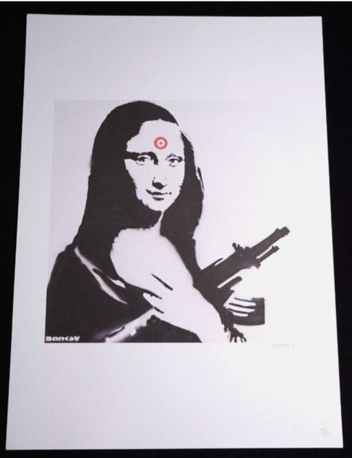 Banksy (1974) - La Joconde avec un pistolet