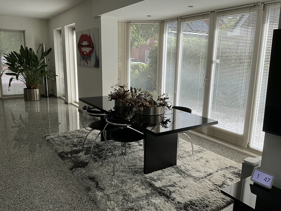 Zu Verkaufen Couchtisch Und Esstisch Mit 4 Lederstühlen Und TV-Möbel – Vepa, Esstische, Mdf, Glass (photo 2 of 6)