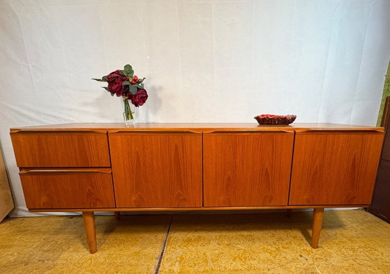 Image 1 of Mid-Century Retro Vintage Teak Sideboard by A.H. McIntosh 1960s  Scandinavian Influence • British Design Classic • Elegant Stora