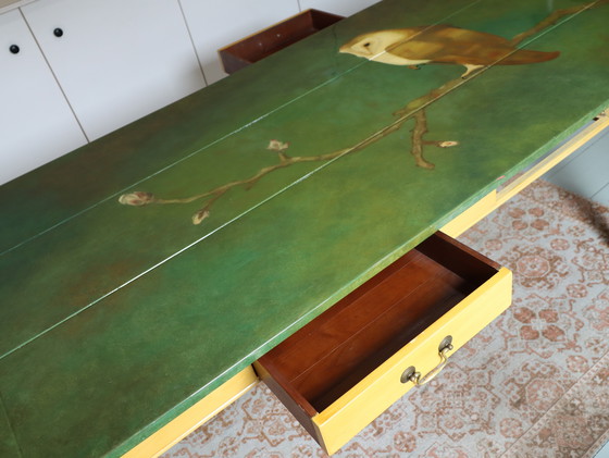 Image 1 of Table With Painting After Jan Mankes