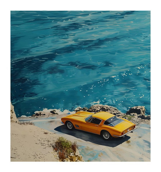 Alberto Ricardo - Auto En La Playa - Artist Lithograph – Paintings & Drawings, Canvas (photo 2 of 15)