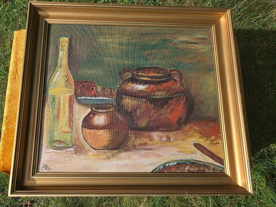 Dipinto a Olio Rame Pentola Cucina Rustica - 1962 – Dipinti e disegni, Tela (photo 7 of 13)