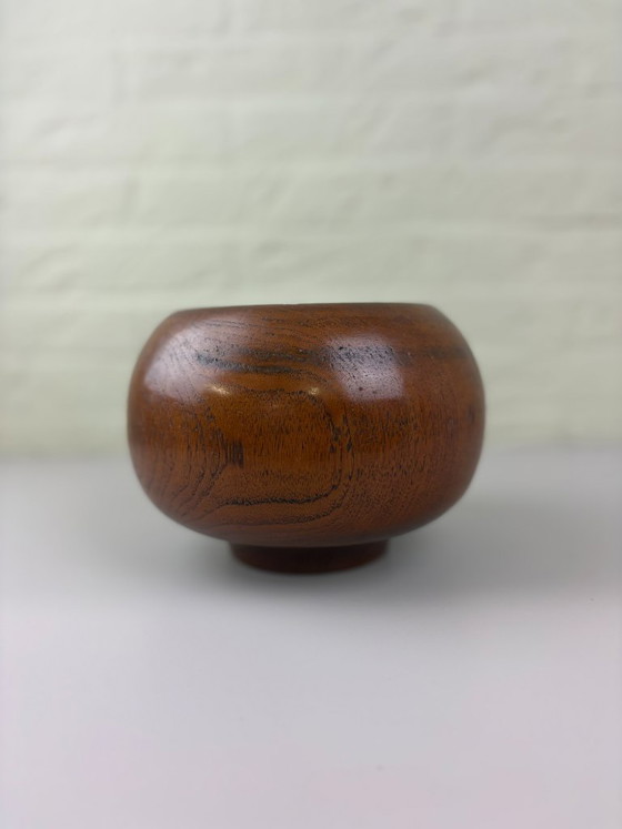 Image 1 of Ciotola vintage danese in teak – Stile moderno di metà secolo