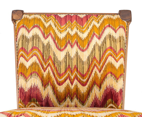 Image 1 of Set de 6 chaises hautes, tissu Missoni,1950