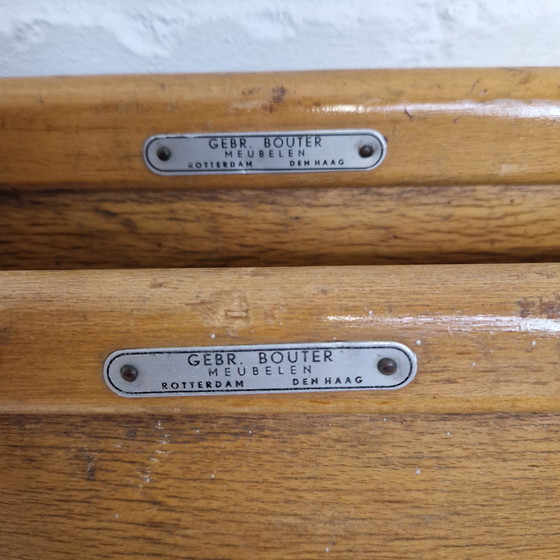 Image 1 of 4 chaises pliantes en bois Gebr. Bouten Vintage